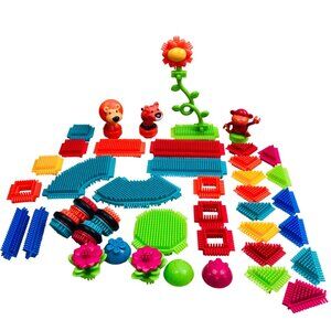 Battat Bristle Blocks Lot Of 46 Stem Building Blocks, Animals Replacement Parts